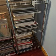 Metal bookcase, shelf