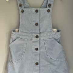 Bardot Junior light blue cord dungaree dress Size 12 -18 mths EUC