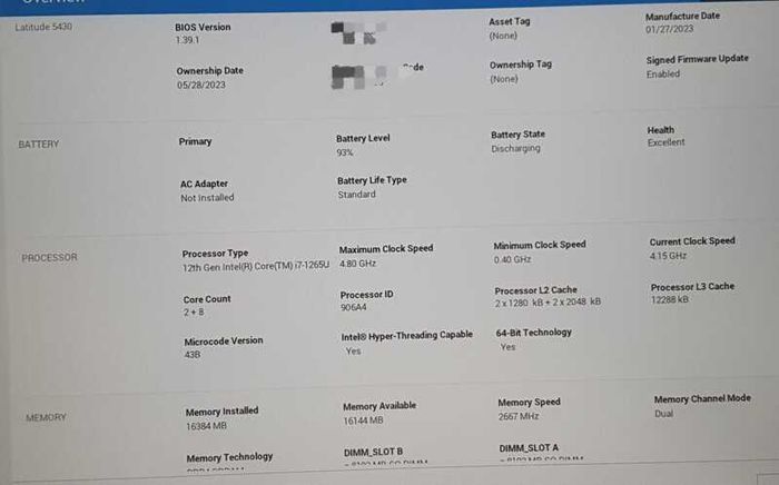 Dell Latitude 5430 - i7 12th Gen | 16GB RAM | 512GB NVMe SSD