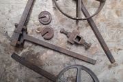 Antique Cast Iron Plough Wheels