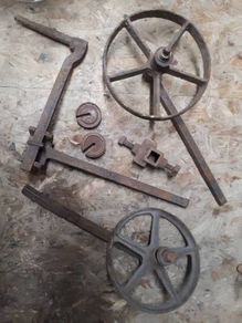 Antique Cast Iron Plough Wheels