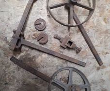 Antique Cast Iron Plough Wheels