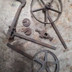 Antique Cast Iron Plough Wheels