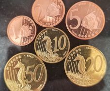 Netherlands Curacao 1,2,5,10,20 & 50 Cent Prototype, Probe, Essai coin's (6 coin Lot)