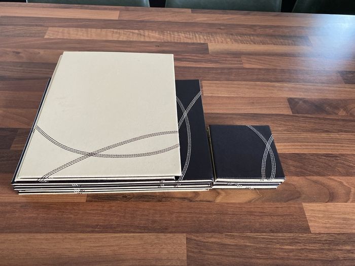 Brown and cream placemats
