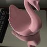 80s retro ceramic swan guest towel or napkin holder Image 8