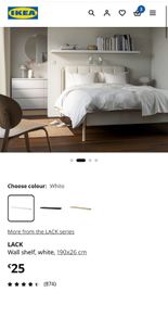 LACK Ikea Wall shelfs, white, 190x26cm (x3)