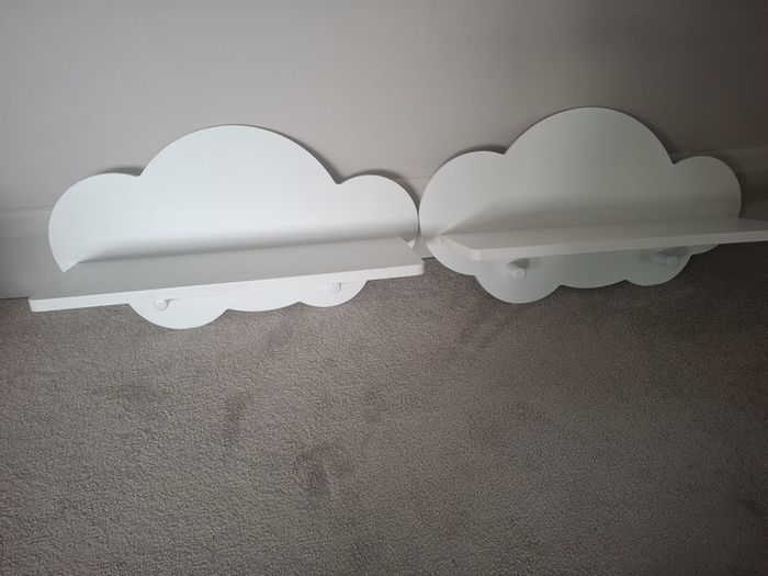 2 x Cloud shelves