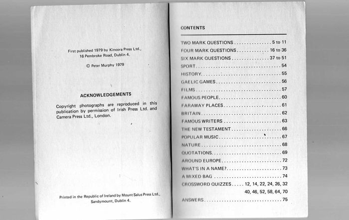 Peter Murphy's Family Quiz Book