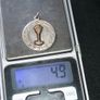 Vintage Art Deco  Antique Sterling Silver and Gold Eucharist Communion Bread and Wine Catholic Medal Pendant Image 8