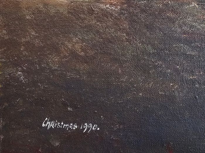 Danny Brennan,Beautiful Original Irish Landscape Painting in Frame  "On the Bank at Woodstown, Co. Waterford"