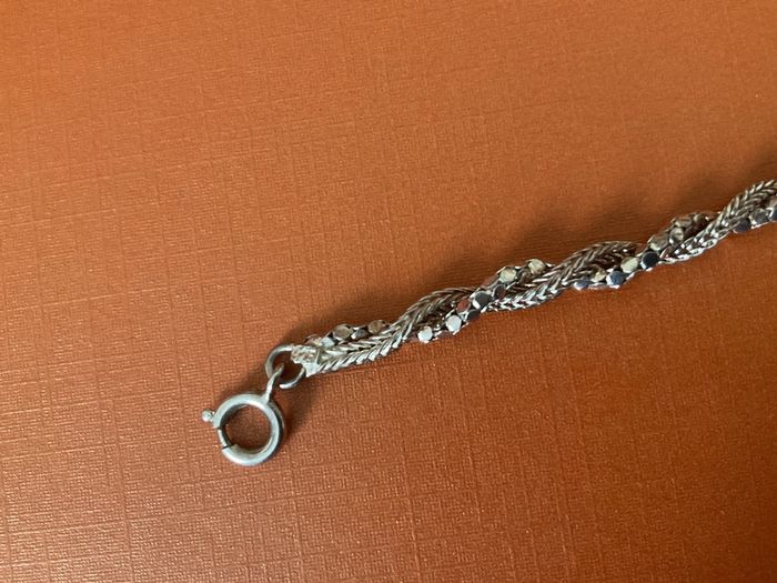 Vintage Sphere Bead Links Silver necklace 925
