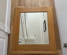 Solid oak framed mirror