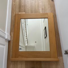Solid oak framed mirror