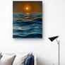 ORIGINAL OIL PAINTING Seascape on canvas, Ocean Sea Sunset Artwork, Seascape Wall Art Image 8