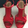 Pre-loved 'New Look Red Wedges - Size 4 Image 2