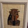 Egyptian Papyrus Painting Framed Queen Cleopatra Profile Image 5