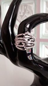 Platinum Plated Crystal Ring