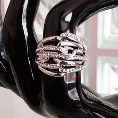 Platinum Plated Crystal Ring