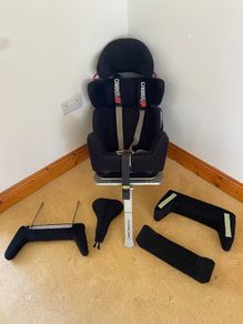 Special needs car seat with swivel base