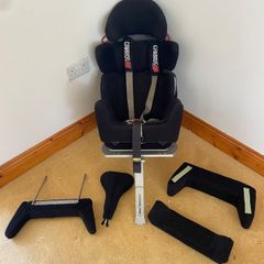 Special needs car seat with swivel base