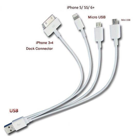 4 in 1 pin data cable