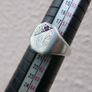 Vintage Sterling Silver Ruby Signet Ring 7,2g Image 9