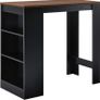 Compact Home Bar Table With Storage Shelves Image 3