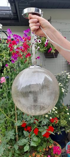 crackle glass light pendant