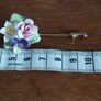 A lovely British vintage bone china brooch. Image 6