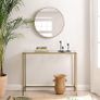 Console table tempered glass side table, console  modern coffee table, stable, easy construction, adjustable feet, living room, Image 3