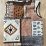 warm wool fur vest brown white beige L Image 5