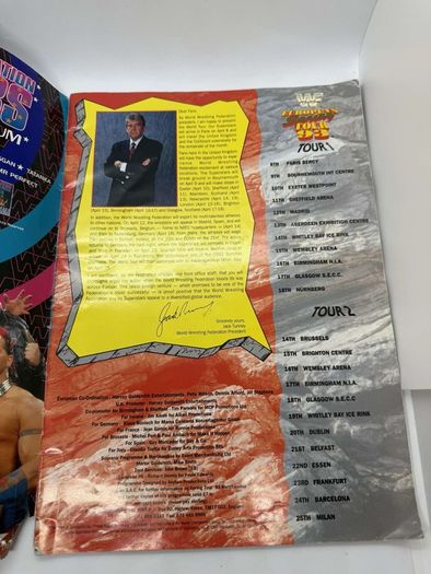 Wwe WWF European spring Tour 1993 Official souvenir Programme