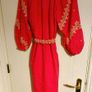 New pink dress Woolworth XS with embroidered details, cinched at the waist with a matching fabric belt Image 5