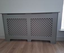 Grey radiator cover