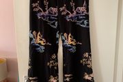 Printed cotton trousers