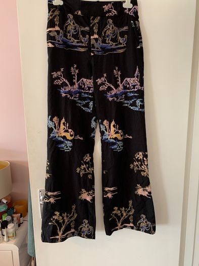 Printed cotton trousers