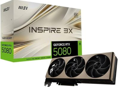 MSI Inspire GeForce RTX 5080 16GB GDDR7 PCI Express 5.0 Graphics Card