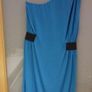 Worn Once, One Shouldered Teal Oasis Dress Image 3