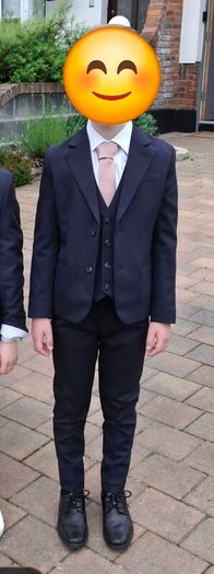 Reiss 3-Piece Boys Suit - Navy, plus Reiss white cotton shirt