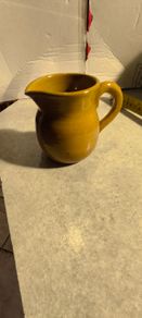 Handcrafted Irish studio art pottery. Pottery Yellow Webb Connemara milk jug