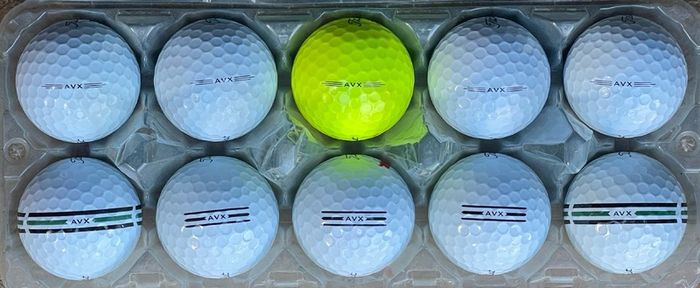 10 used Titleist AVX golf balls