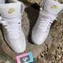 Premium Vintage White Nike with Gold Mid High Image 2