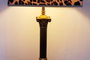 Mid-century coloumn brass lamp