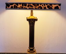 Mid-century coloumn brass lamp
