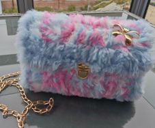 Handmade fluffy purse