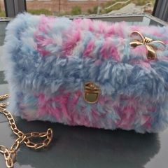 Handmade fluffy purse