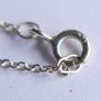 Vintage Sterling Silver 925 Single Heart Bracelet length 7" - 1g Image 4