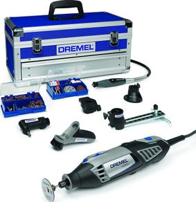 Dremel 4000 Rotary Tool 175 W, Rotary Multi Tool Kit with 6 Attachments 128 Accessories Variable Speed 5000-35000 rpm for Cutting, Carving, Sanding, Drilling, Polishing, Routing, Sharpening, Grinding
