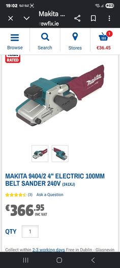 makita 9404 belt sander